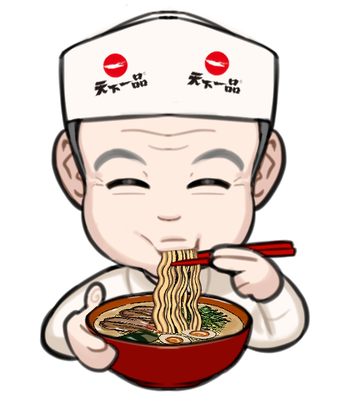 キャララーメン食べる顔(目なし)