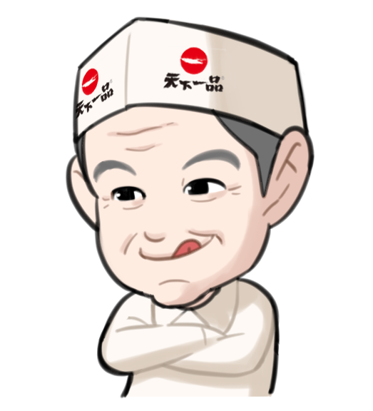 天下一品ファンメディアキャラ・目なし笑顔